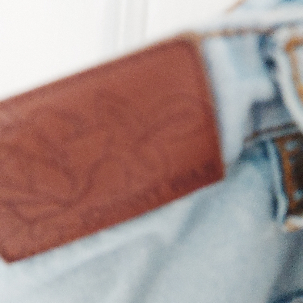 Johnny Was High Waist Wide Leg  Light Blue Denim - Picture 6 of 11